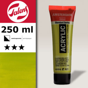 621 - Verde Oliva Chiaro  Acrilico 250 ML Amsterdam Acrylic Talens