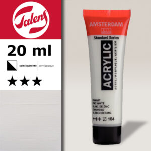 104 - Bianco Zinco Acrilico 20 ML Amsterdam Acrylic Talens