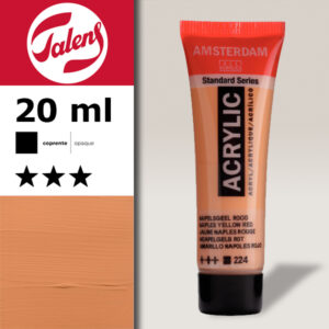224 - Giallo Napoli Rossastro Acrilico 20 ML Amsterdam Acrylic Talens
