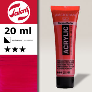 348 - Rosso Permanente Viola Acrilico 20 ML Amsterdam Acrylic Talens
