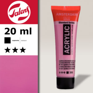 385 - Rosa Quinacridone Chiaro Acrilico 20 ML Amsterdam Acrylic Talens