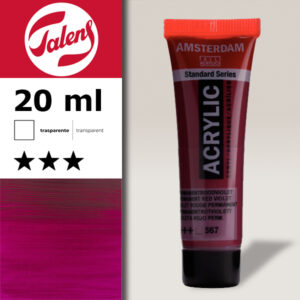 567 - Viola Permanente Rossastro Acrilico 20 ML Amsterdam Acrylic Talens