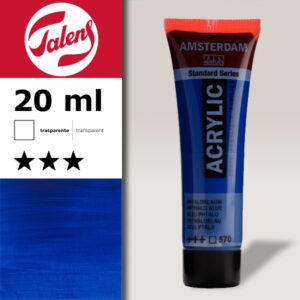 570 - Blu Pftalo Acrilico 20 ML Amsterdam Acrylic Talens
