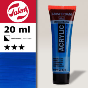 572 - Blu Primimario, Ciano Acrilico 20 ML Amsterdam Acrylic Talens