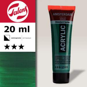 619 - Verde Permanente Scuro Acrilico 20 ML Amsterdam Acrylic Talens