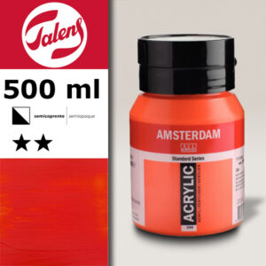 398 - Rosso Naftolo Chiaro Acrilico 500 ML Amsterdam Acrylic Talens