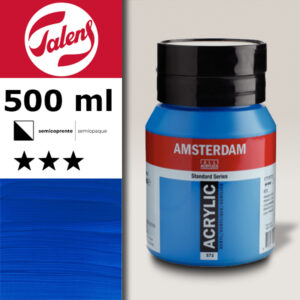 572 - Blu Primimario, Ciano Acrilico 500 ML Amsterdam Acrylic Talens