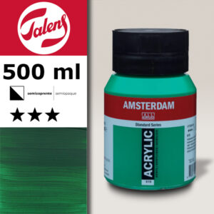 619 - Verde Permanente Scuro Acrilico 500 ML Amsterdam Acrylic Talens