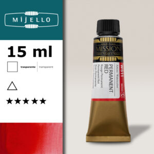 511 - Rosso permanente S3 - Acquerello 15 ML Mijello Mission Gold