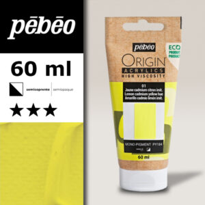 001 - Giallo di Cadmio Limone Imitazione 60 ML Acrylic Origin Pebeo