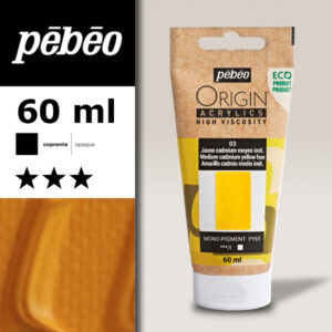 003 - Giallo di Cadmio Medio Imitazione 60 ML Acrylic Origin Pebeo