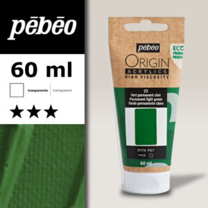 023 - Verde Permanente Chiaro 60 ML Acrylic Origin Pebeo