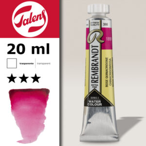 366 - Rosa Quinacridone Acquerello 20 ML Rembrandt Aquarel Talens