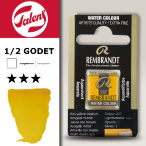 247 - Giallo Azoico Medio Acquerello 1/2 Godet Rembrandt Aquarel Talens