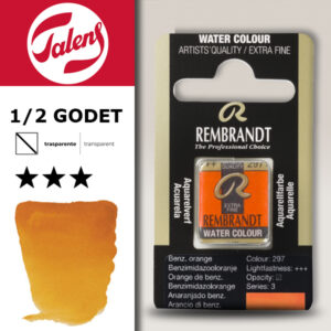 297 - Arancio Benz Acquerello 1/2 Godet Rembrandt Aquarel Talens