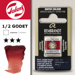 324 - Lacca Garanza Permanente Br.Acquerello 1/2 Godet Rembrandt Aquarel Talens