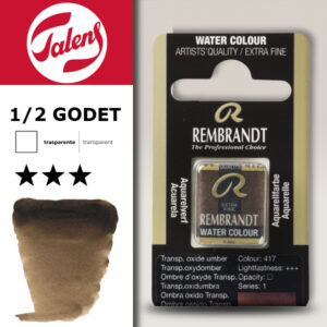 417 - Ombra Ossido Acquerello 1/2 Godet Rembrandt Aquarel Talens