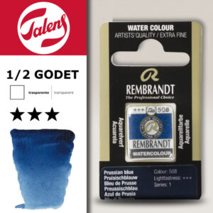 508 - Blu di Prussia Acquerello 1/2 Godet Rembrandt Aquarel Talens