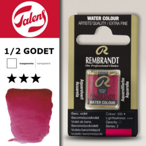 595 - Viola Benz. Acquerello 1/2 Godet Rembrandt Aquarel Talens