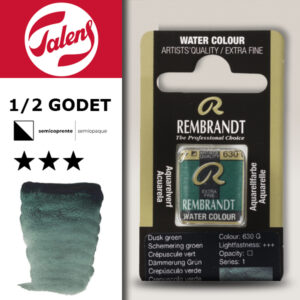 630 - Verde Crepuscolo Acquerello 1/2 Godet Rembrandt Aquarel Talens