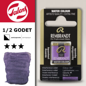 847 - Interference Viola Acquerello 1/2 Godet Rembrandt Aquarel Talens