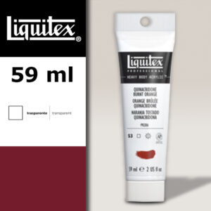108 - Arancio bruciato quinacridone 59 ML Colore Acrilico Heavy Body Extra-Fine Liquitex