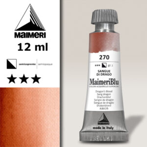 270 - Sangue Di Drago Colori ad  Acquerello 12 ML Maimeri Blu
