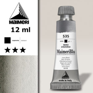 535 - Nero D'Avorio Colori ad  Acquerello 12 ML Maimeri Blu