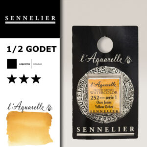 S078 - 252 - Ocra gialla Colori Acquerello Extra Fine L'Aquarelle 1/2 Godet Sennelier