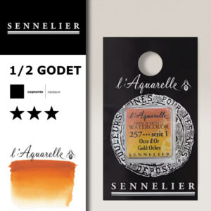 S079 - 257 - Ocra dorata Colori Acquerello Extra Fine L'Aquarelle 1/2 Godet Sennelier
