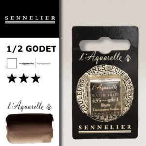 S091 - 435 - Bitume Colori Acquerello Extra Fine L'Aquarelle 1/2 Godet Sennelier