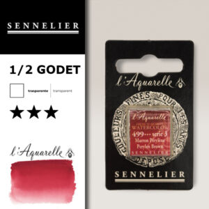 S027 - 499 - Marrone perilene Colori Acquerello Extra Fine L'Aquarelle 1/2 Godet Sennelier