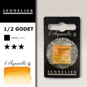 S017 - 537 - Giallo di cadmio arancio Colori Acquerello Extra Fine L'Aquarelle 1/2 Godet Sennelier