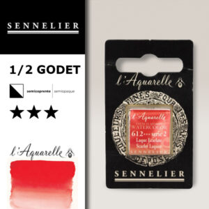 S022 - 612 - Lacca scarlatta Colori Acquerello Extra Fine L'Aquarelle 1/2 Godet Sennelier