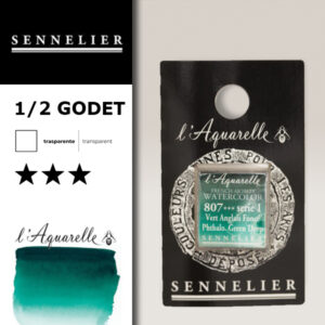 S062 - 807 - Verde inglese scuro Colori Acquerello Extra Fine L'Aquarelle 1/2 Godet Sennelier