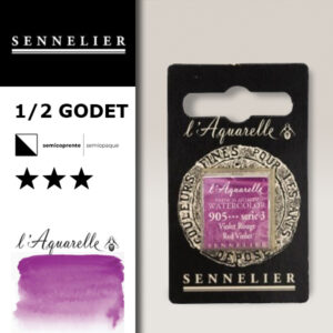 S040 - 905 - Violetto rosso Colori Acquerello Extra Fine L'Aquarelle 1/2 Godet Sennelier