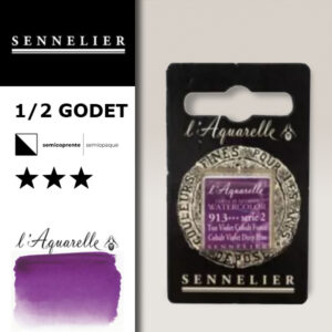 S039 - 913 - Violetto di cobalto scuro (imit.) Colori Acquerello Extra Fine L'Aquarelle 1/2 Godet Sennelier