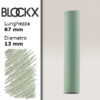 BX000 - 654 - Verde Cromo 4 Pastello Secco L67mm x D13mm BLOCKX