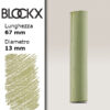 BX000 - 664 - Verde Oliva 4 Pastello Secco L67mm x D13mm BLOCKX