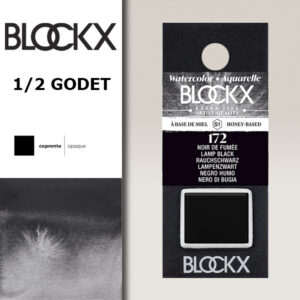 BX000 - 172 - Nero Fumè S1 Colore Acquerello Extra Fine 1/2 Godet BLOCKX