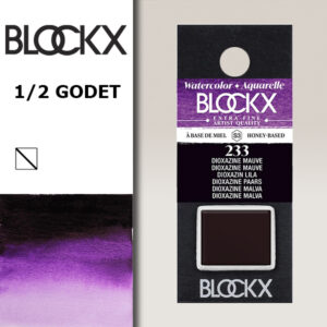 BX000 - 233 - Malva Dioxazine S3 Colore Acquerello Extra Fine 1/2 Godet BLOCKX