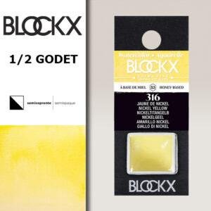 BX000 - 316 - Giallo Nickel S3 Colore Acquerello Extra Fine 1/2 Godet BLOCKX