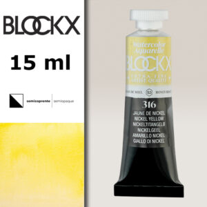 BX000 - 316 - Giallo Nickel S3 Colore Acquerello Extra Fine 15 ML BLOCKX