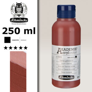 665 - Terra Di Siena Bruciata Colore Acrilico 250 ML Akademie Schmincke
