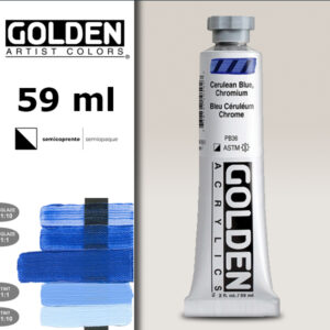 G052 - 1050 Blu Ceruleo Cromo S7 Acrilico Extra Fine Heavy Body 59 ML Golden