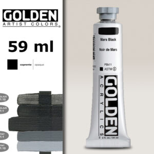 G103 - 1200 Nero di Marte S1 Acrilico Extra Fine Heavy Body 59 ML Golden
