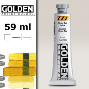 G012 - 1225 Giallo Azo Nichel S6 Acrilico Extra Fine Heavy Body 59 ML Golden
