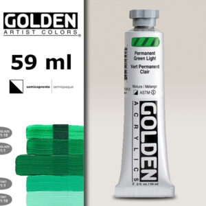 G071 - 1250 Verde Permanente Chiaro S4 Acrilico Extra Fine Heavy Body 59 ML Golden