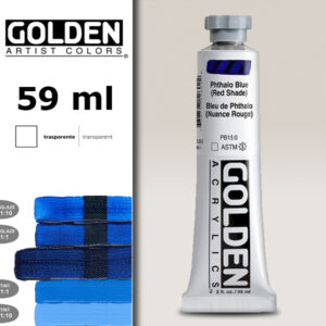 G055 - 1260 Blu Ftalo Rossastro S4 Acrilico Extra Fine Heavy Body 59 ML Golden