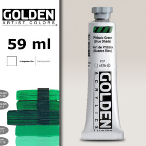 G067 - 1270 Verde Ftalo Bluastro S4 Acrilico Extra Fine Heavy Body 59 ML Golden